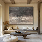 “Dark Gray - Light Gray Textures” - Monochromatic “Shadow Layers” Painting On Canvas PT1629