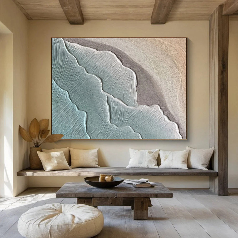 “Textured Wave Abstract” - Abstract Painting on Canvas DKS579