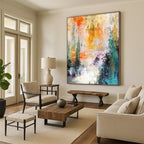“Vibrant Color Wash Abstract” - Abstract Expressionist Painting On Canvas PS0006
