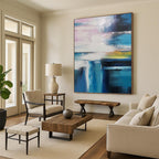 “Colorful Abstract Blur” - Abstract Expressionist Painting On Canvas PT1232