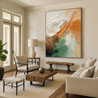 “Textured Earth Tones” - Impasto Abstract Painting On Canvas PT2308