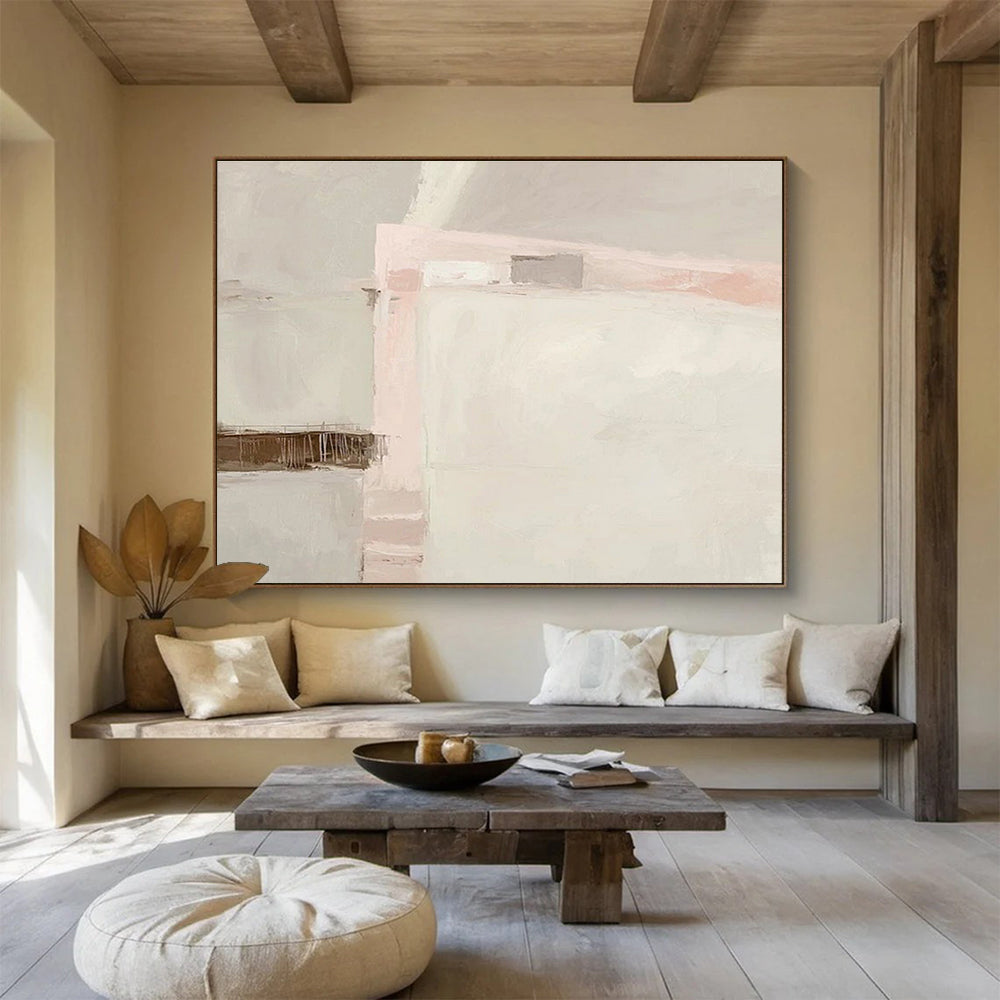 “Soft Pastel Abstract” - Minimalist Abstract Painting On Canvas DKS432