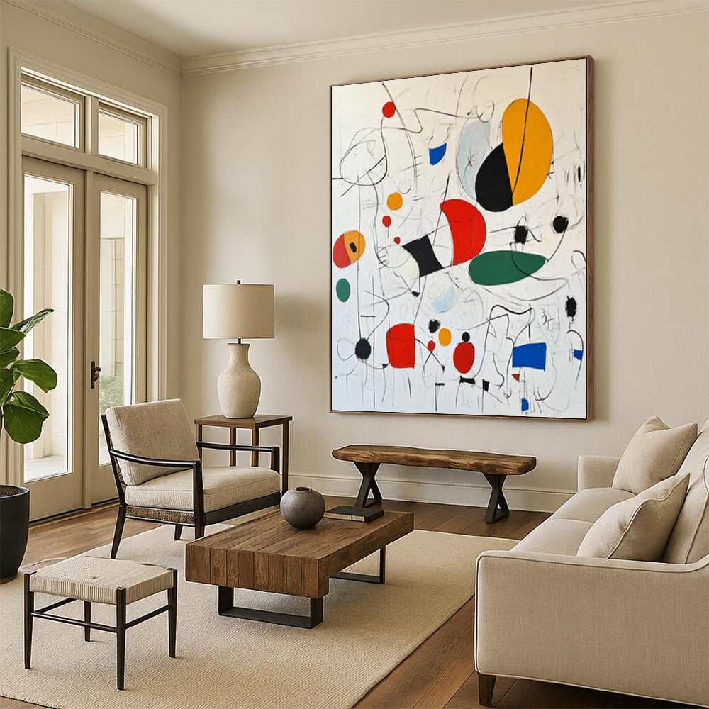 “Colorful Abstract Forms” - Abstract Expressionist Painting On Canvas PT1184