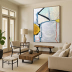 “Cool - Toned Abstract Maze” - Abstract Narrative Painting On Canvas PT2392