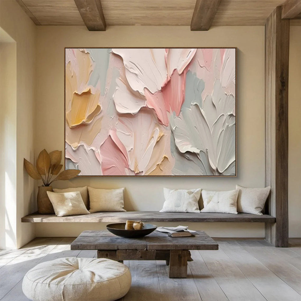 Pastel Petals - Abstract Floral Acrylic Painting, Great for Nursery & Dressing Room DKS667