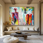 “Colorful Figure Abstract” Painting On Canvas DKS301