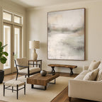 “Soft Gray Abstract” - Abstract, Subtle - Toned Painting On Canvas PT1668