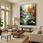 Colorful Abstract Landscape Painting On Canvas PS0832