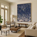 “Rain - Pond Abstract” - Impressionist Painting On Canvas PT1325