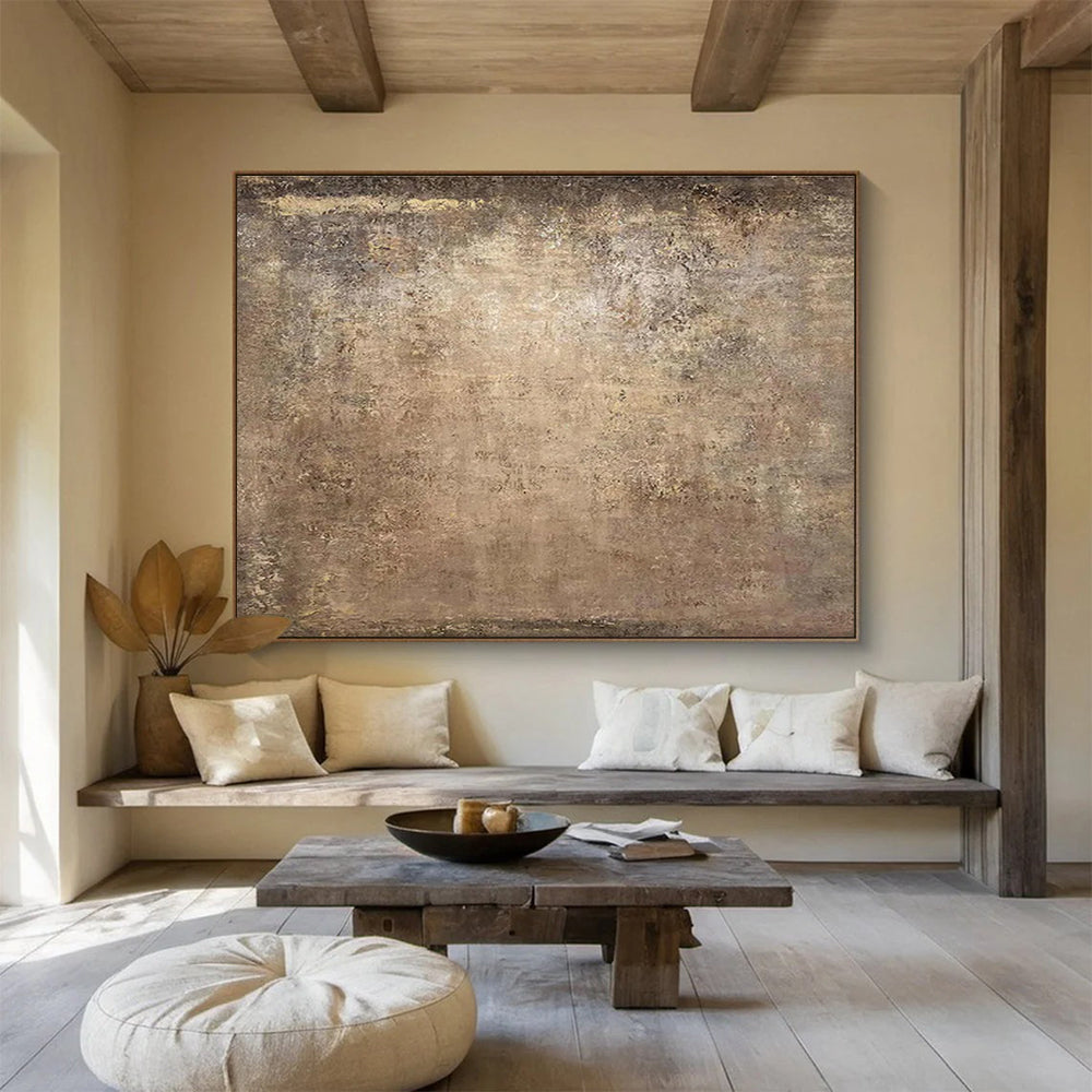 “Rustic Textured Abstract” - Textured Abstract Painting, Ideal for Industrial - Style Room & Den DKS599