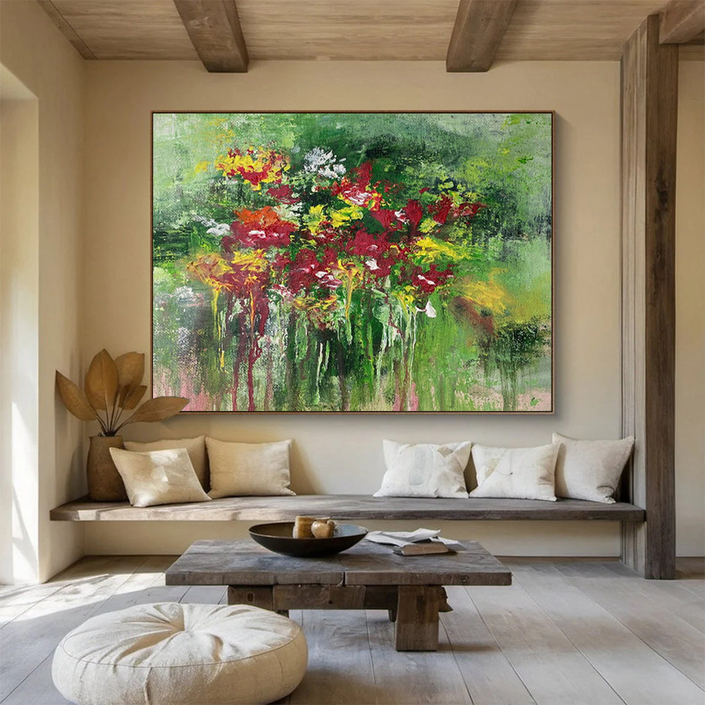 Impressionistic Floral Abstract Painting On Canvas DKS014