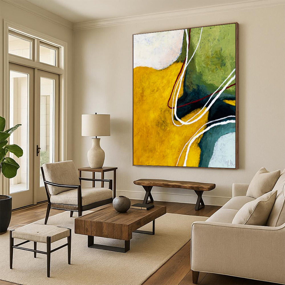 “Geometric Cool - Toned Abstract” - Geometric Precision Painting On Canvas PT2386