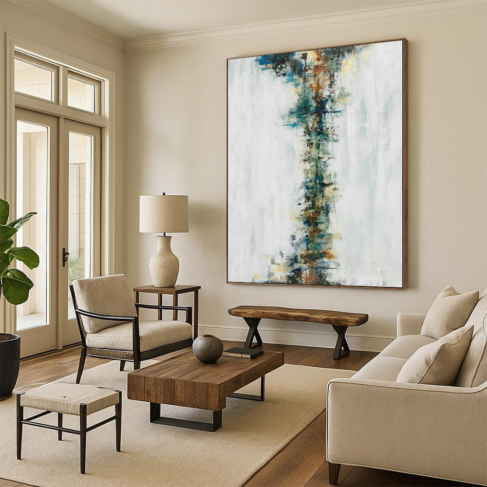 “Colorful Vertical Abstract Flow” - Abstract Expressionist Painting On Canvas PS0025
