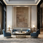Brown, Beige with Textured Overlays "Textured History" Abstract Painting On Canvas PS1286