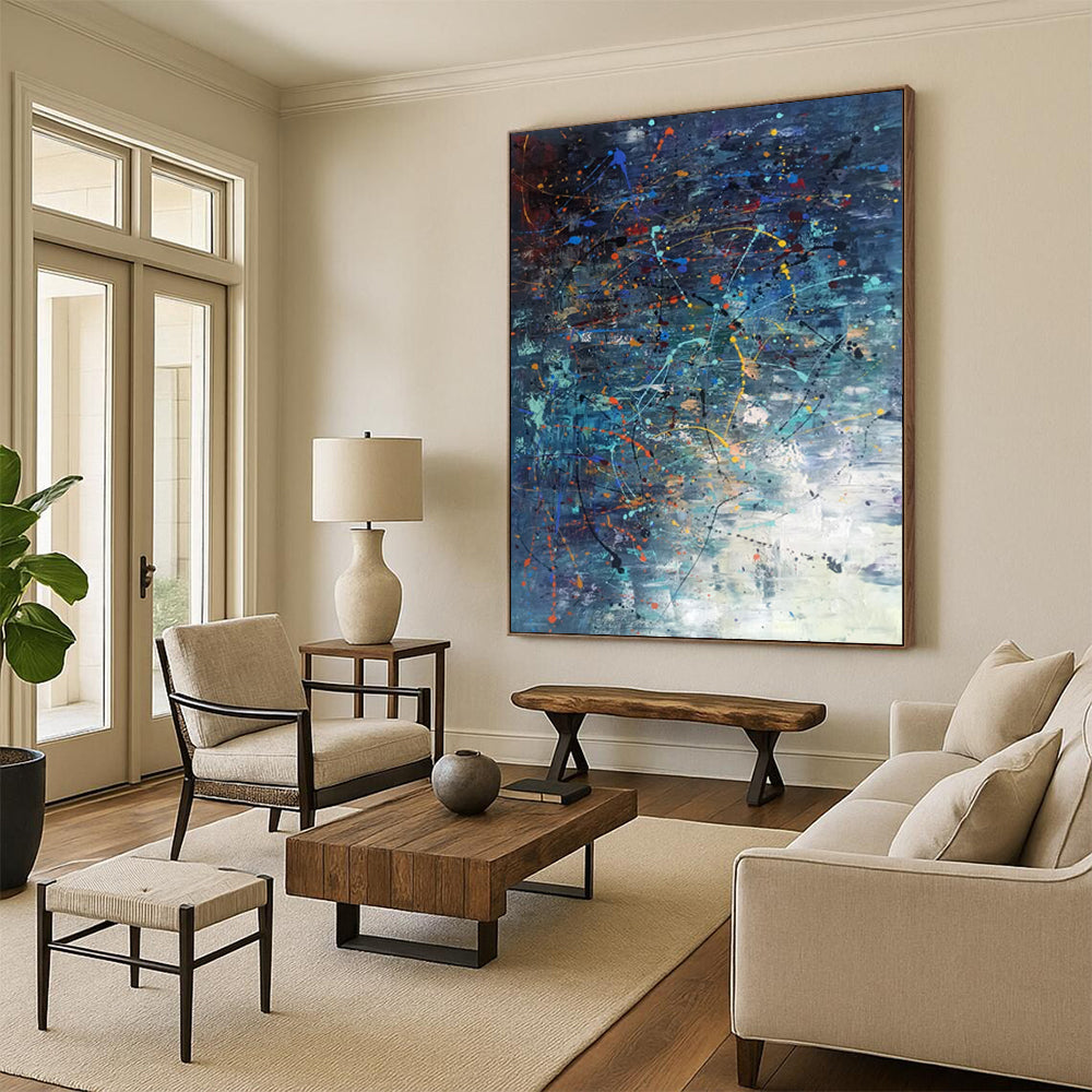 “Color Explosion Abstract” - Bold Splashes of Diverse Hues Painting On Canvas DS246