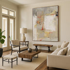 “Neutral Tones Abstract” Painting On Canvas PT1450