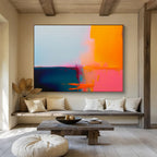 “Vibrant Color Block Fusion” - Abstract Color - Block Painting On Canvas DKS491