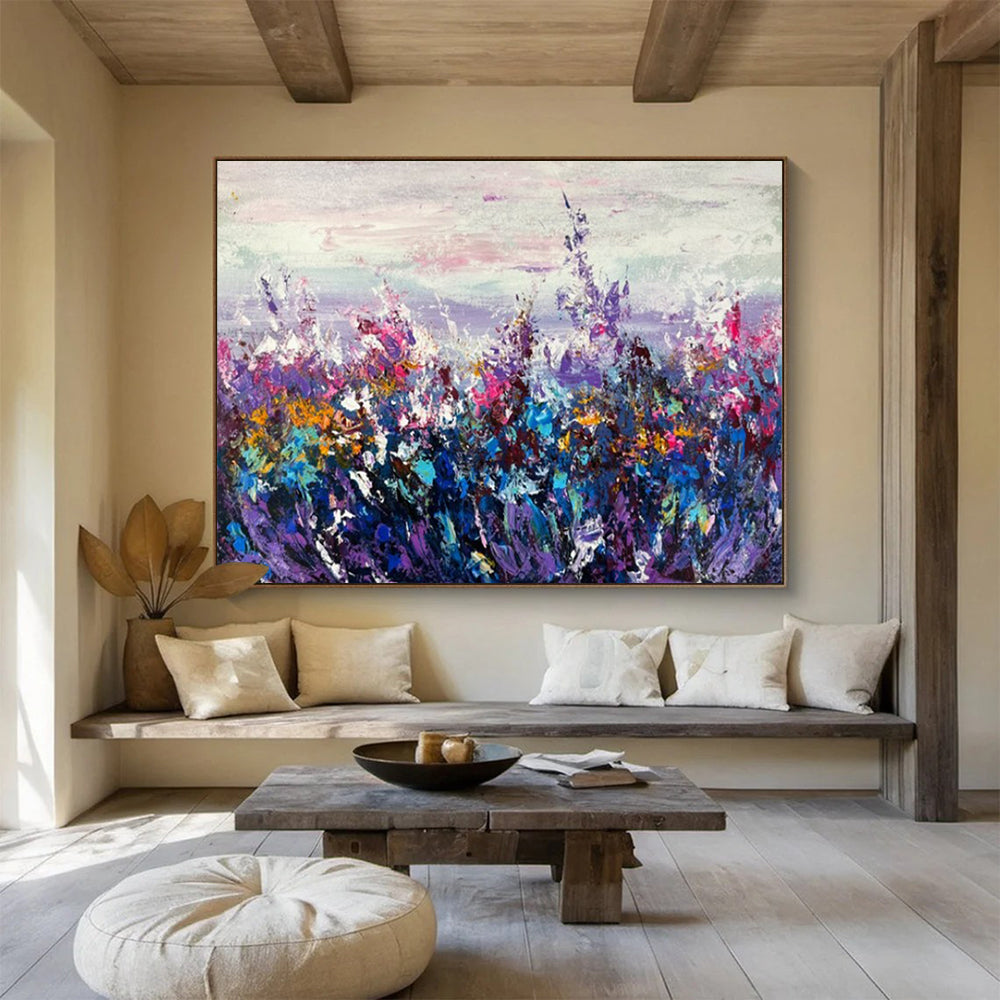 “Green - Blue Lake Reflections” - Muted - Tones Painting On Canvas PT1531