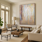 “Warm Tones Blend: Earthy Hues Abstract” - Textured Abstract Painting On Canvas PT0946