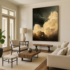 “Dark - Light Moody Clouds” - Romantic Sky Painting On Canvas DS022