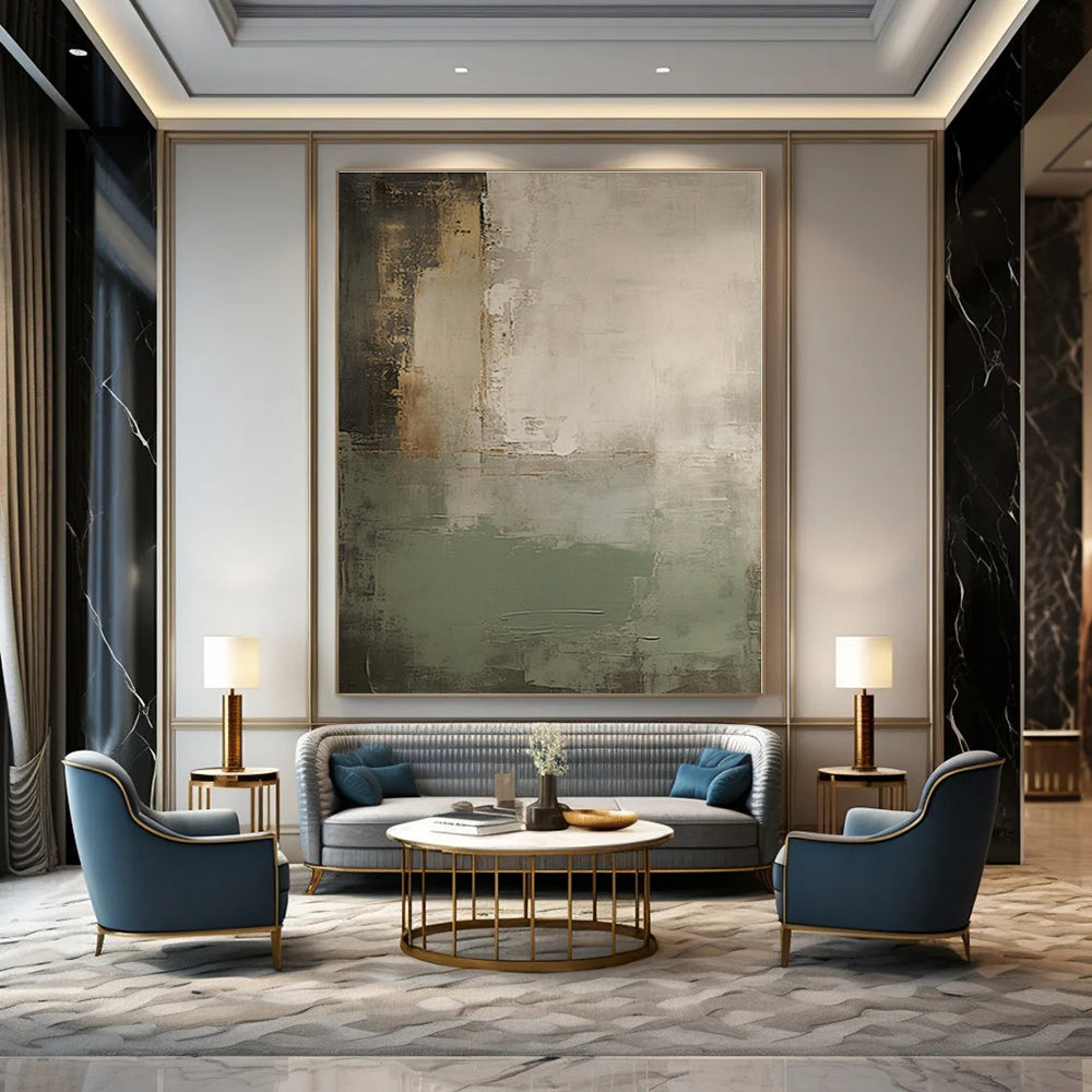 Muted Tones with Blended Textures "Soft Blends" Abstract Painting On Canvas PS1362