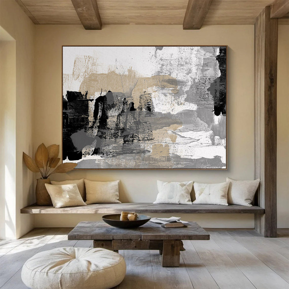 “Neutral Tones Abstract” - Luxe Textured Painting On Canvas DKS448
