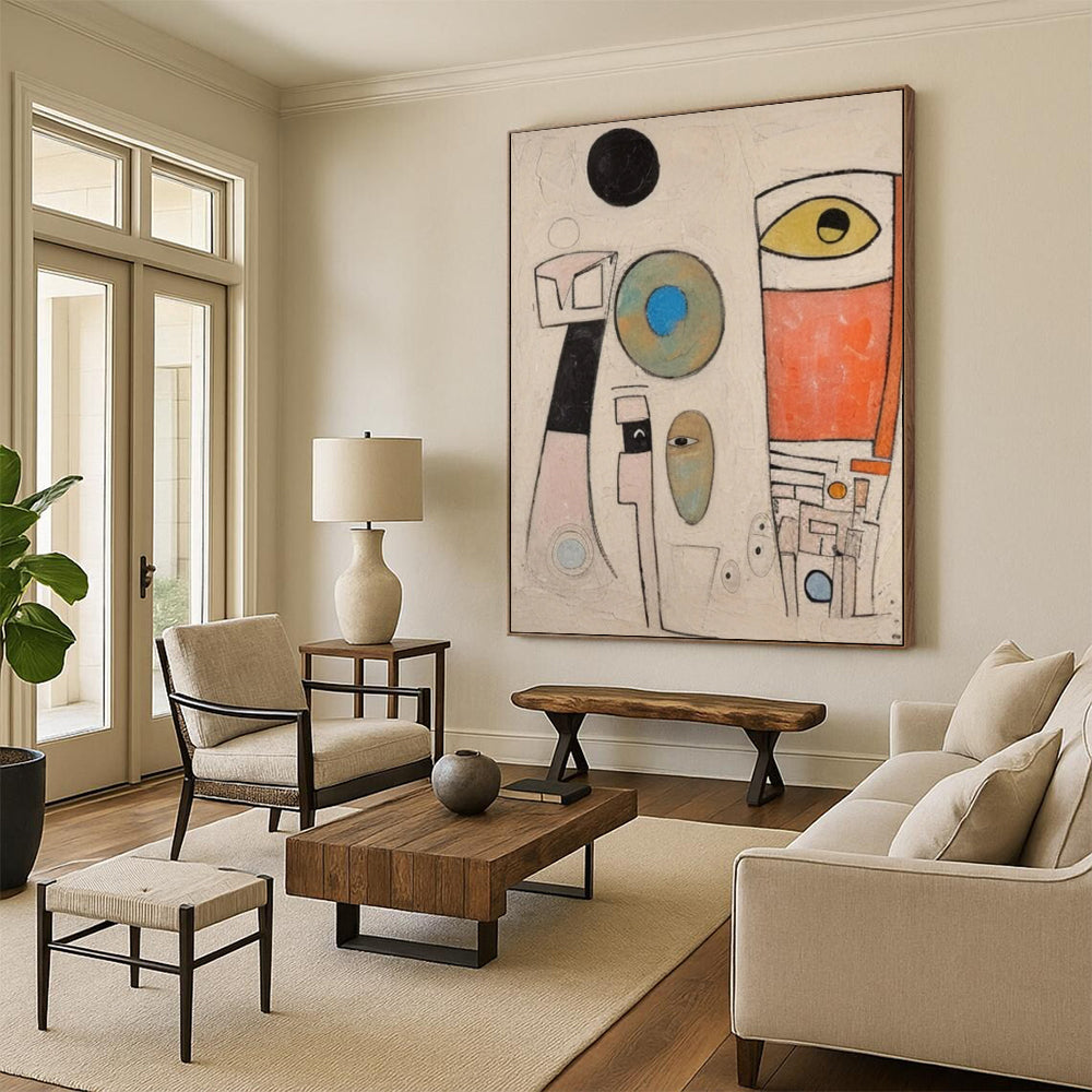 “Colorful Abstract Figures” - Cubist - Inspired Painting On Canvas DS027