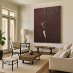 “Black - White Interlocking Shapes” - Geometric Abstract Painting On Canvas PT1149