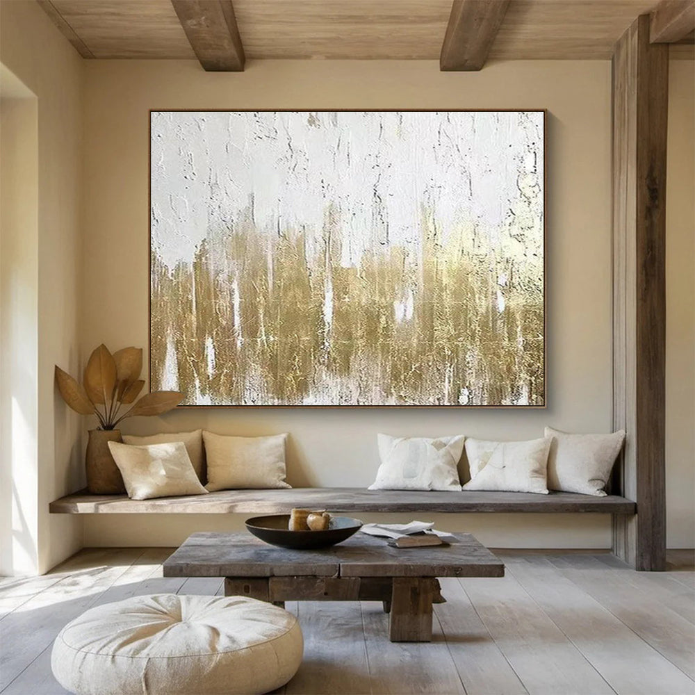 “Gilded Cityscape” - Luxe Abstract Painting On Canvas DKS427