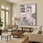 “Blush - Gray Abstract” - Urban Abstract Painting On Canvas PS0068
