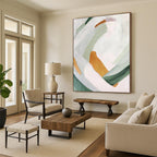 “Soft Tones Geometric Abstract” - Pastel Shapes in a Gentle Composition Painting On Canvas DS257