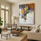 “Vibrant Abstract of a Colorful Landscape” - Fauvist Abstract Painting On Canvas PS0261