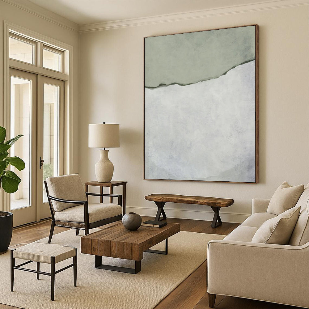 “Soft Green Leafy Watercolor” - Lush Foliage in Shades of Green Painting On Canvas DS241