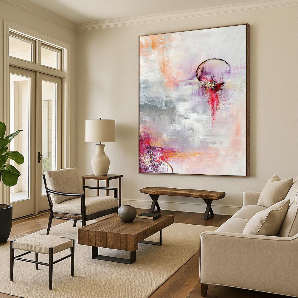 “Dreamy Moonlit Abstract” - Fantasy - Inspired Abstract Painting On Canvas PS0038