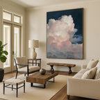 “Pink - Purple Cloudscape” - Realistic Cloud Painting On Canvas PT1975