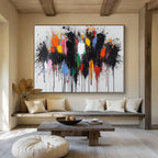 “Color - Splash Abstract” - Action - Painting - Style Art On Canvas PT193