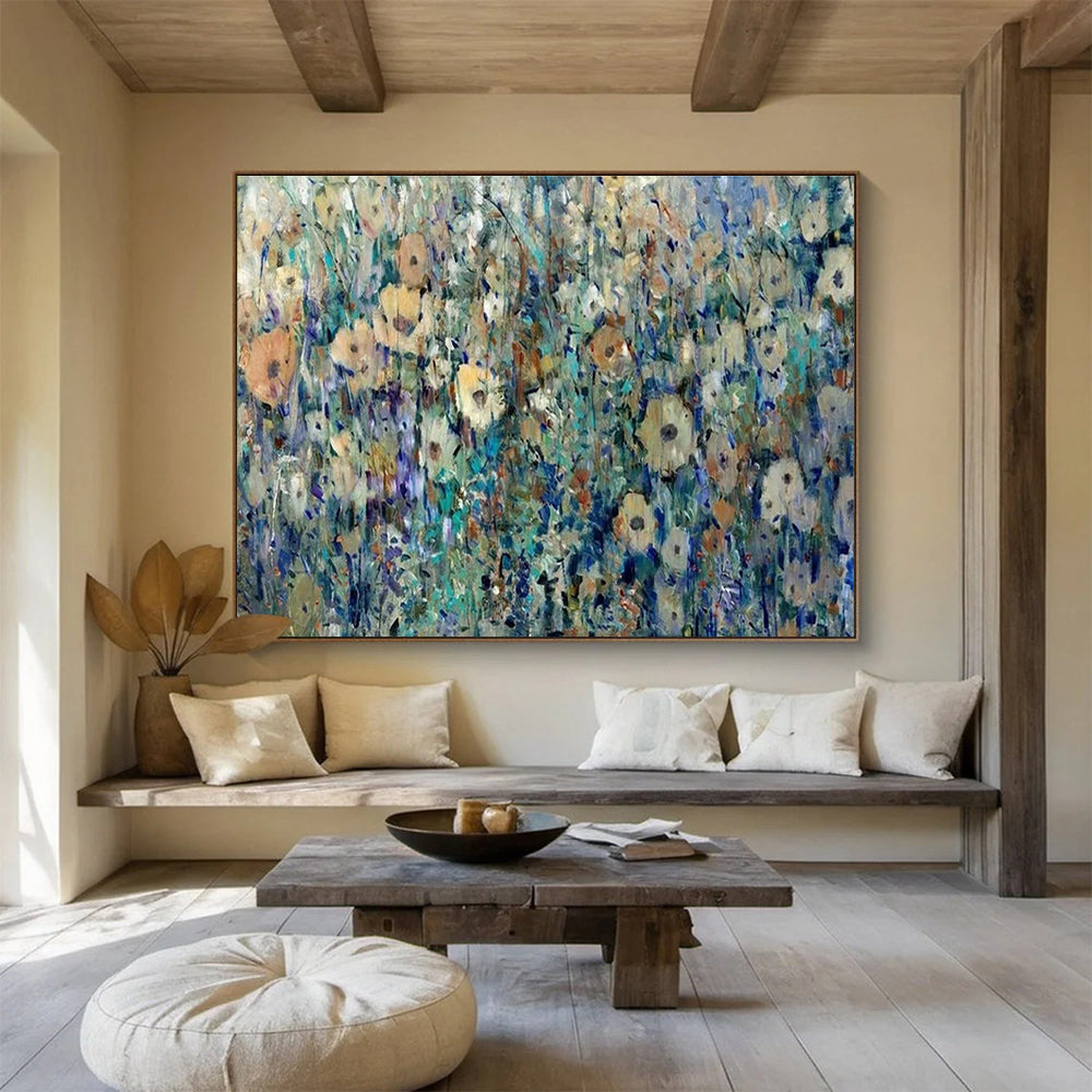“Colorful Wildflower Field” - Impressionistic Oil Painting On Canvas DKS897