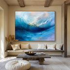 “Blue - Purple Ocean Wave” Abstract Painting On Canvas DKS281