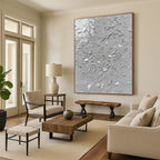 Gray Textured Patterns “Concrete Poetry” - Painting On Canvas PS0811