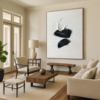 “Black and White Strokes” - Abstract, Bold - Textured Painting On Canvas PT1666