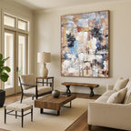 “Neutral - Toned Textured Abstract” - Abstract Expressionist Painting On Canvas PT1303