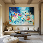 “Colorful Abstract Journey” - Abstract Expressionist Acrylic Painting on Canvas PT1503