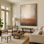 “Beige - Brown Gradient Abstraction” - Beige, Brown Abstract Painting On Canvas PS0519