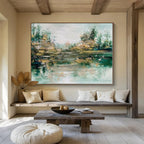 “Neutral - Toned Abstract Horizon” - Subtle - Textures Painting On Canvas PT1532