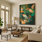 “Colorful Hummingbird Flurry” - Abstract Wildlife Painting On Canvas PT2026