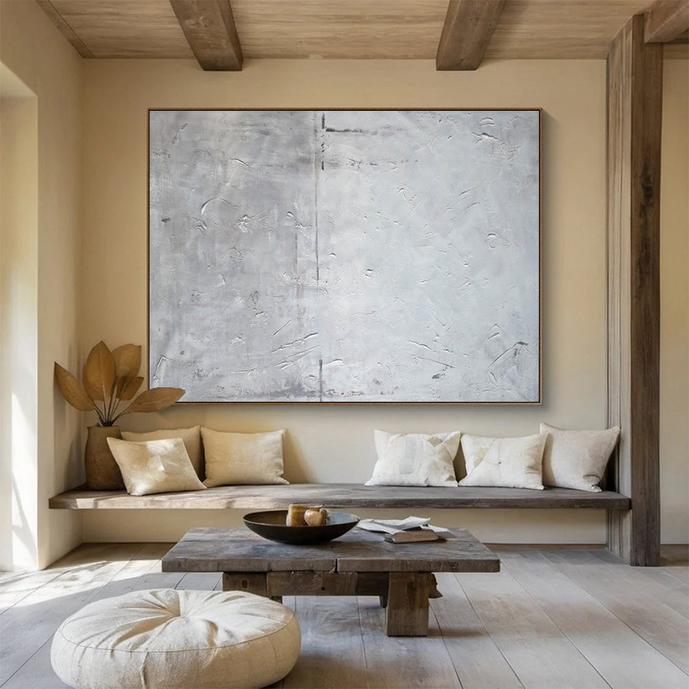 “Gray Textured Minimalism” - Minimalist Abstract Painting On Canvas DKS848