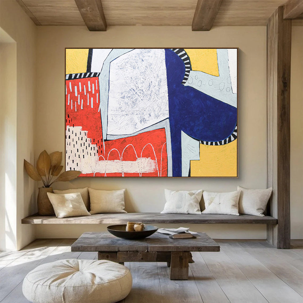 “Colorful Geometric Abstract” - Geometric Abstract Painting DKS544