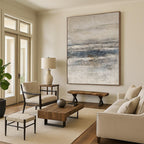 “Neutral Tones Textured Abstract” - Subtle Abstract Painting On Canvas PS0099