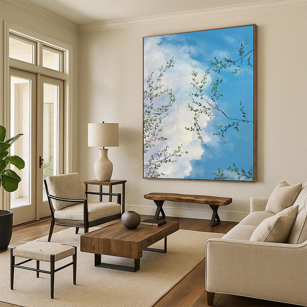 “Sky Through Branches” - Impressionist Landscape Painting On Canvas PT1986