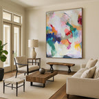 “Colorful Abstract Harmony” - Vibrant Abstract Painting On Canvas PS0094